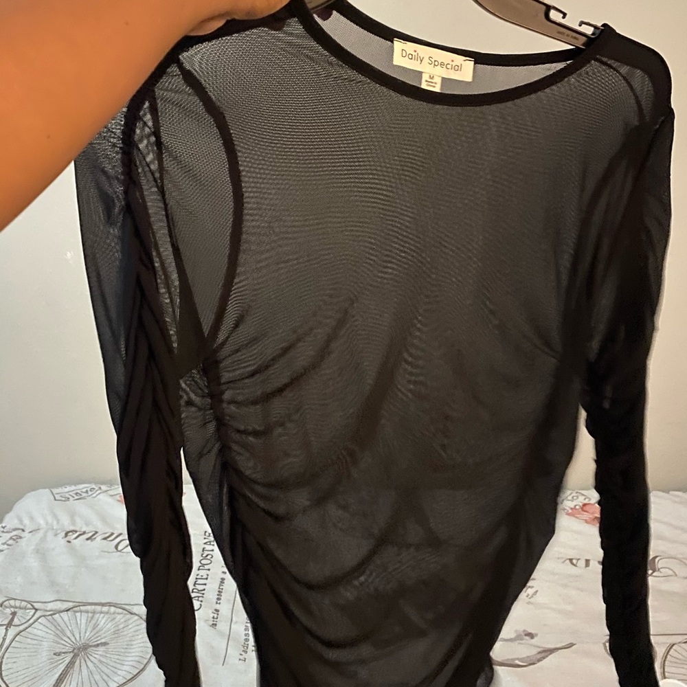Sheer black shirt